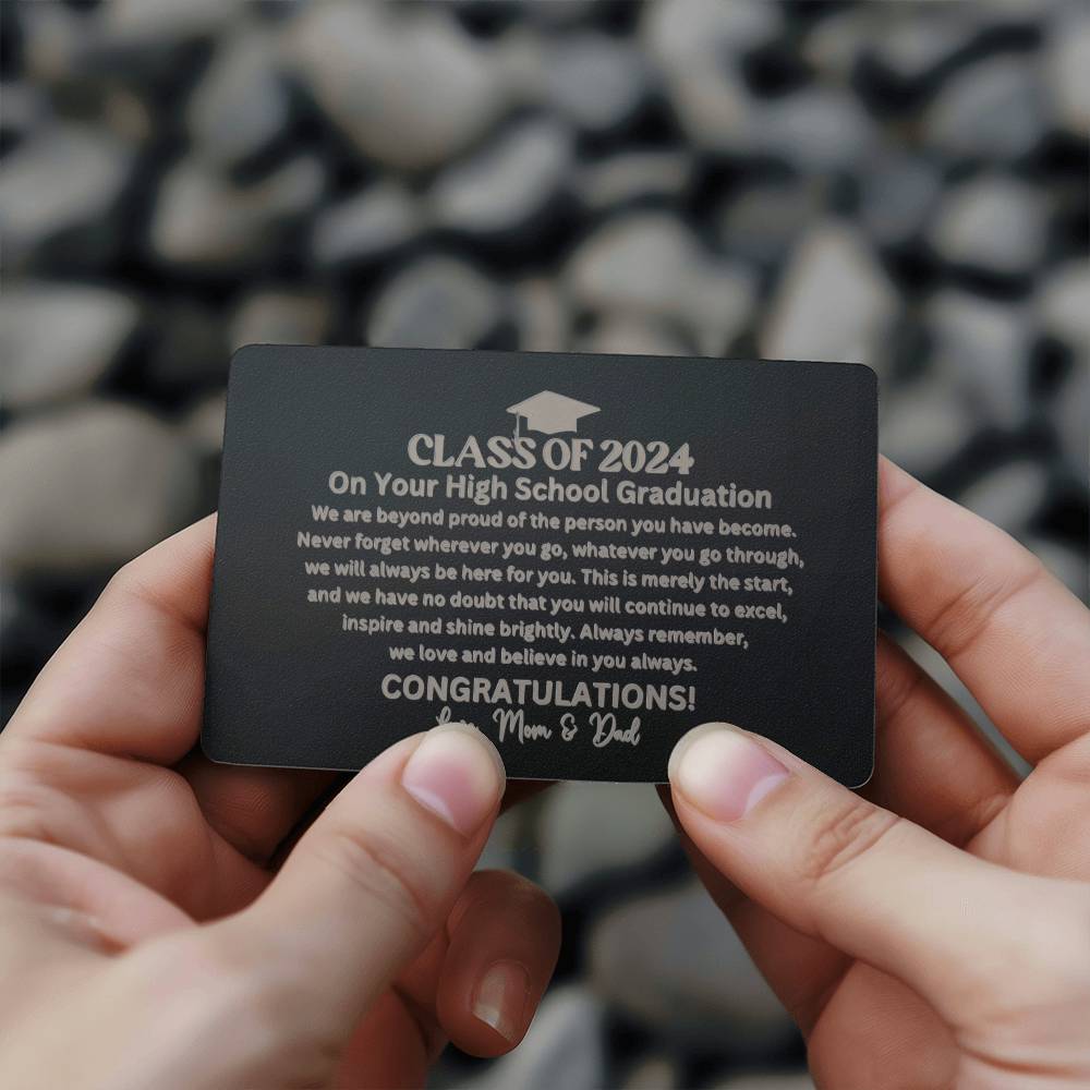 Personalized Class Of 2024 Engraved Wallet Card