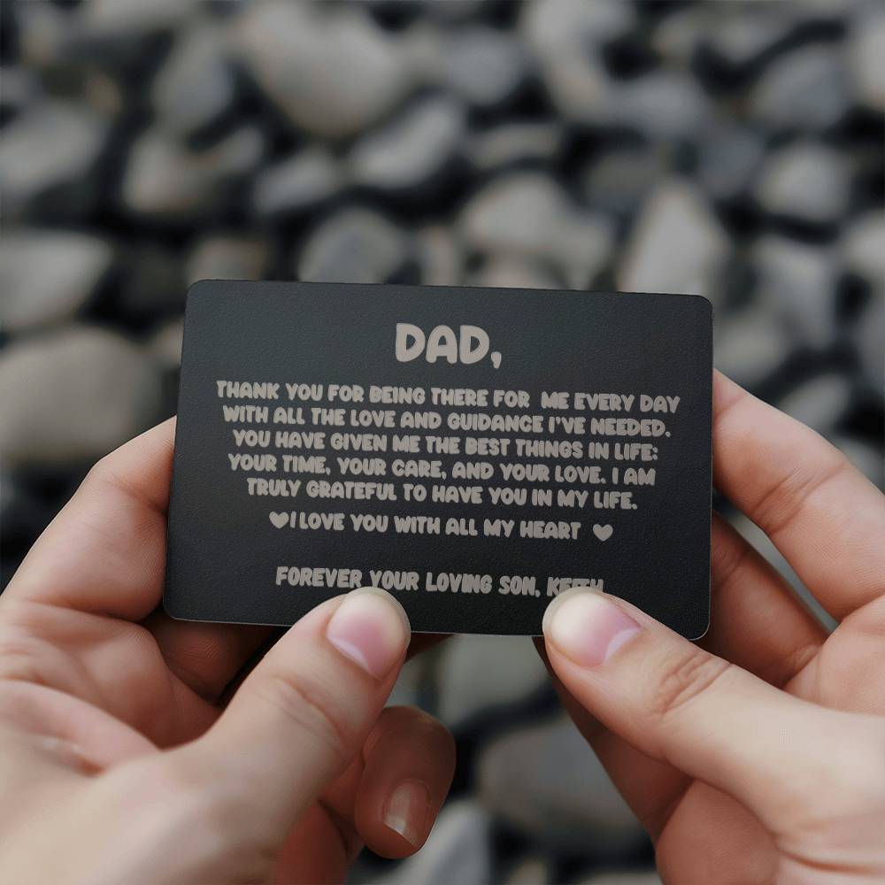 Personalized Dad Engraved Wallet Card