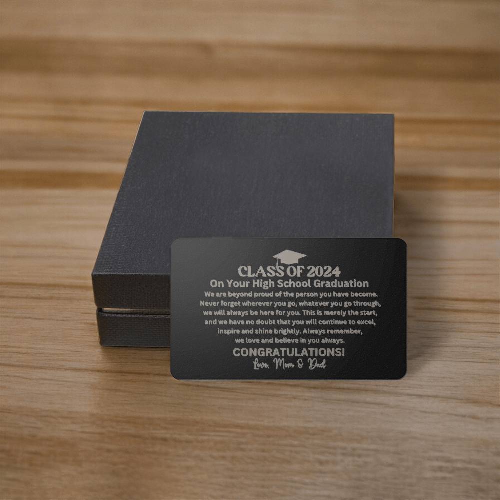 Personalized Class Of 2024 Engraved Wallet Card