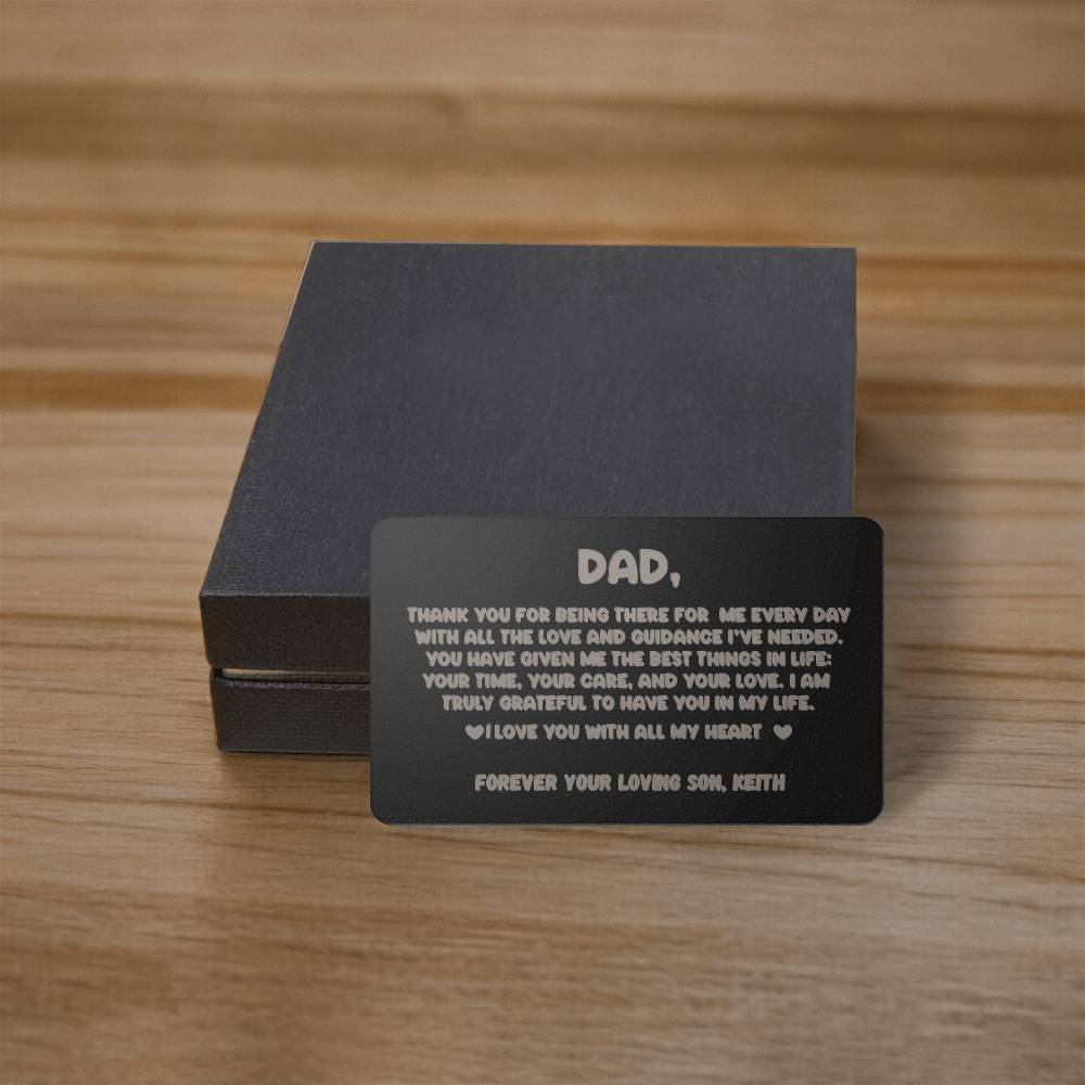 Personalized Dad Engraved Wallet Card