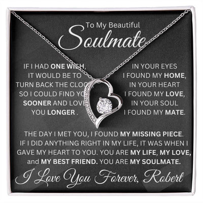 Personalized Soulmate Heart Pendant Necklace