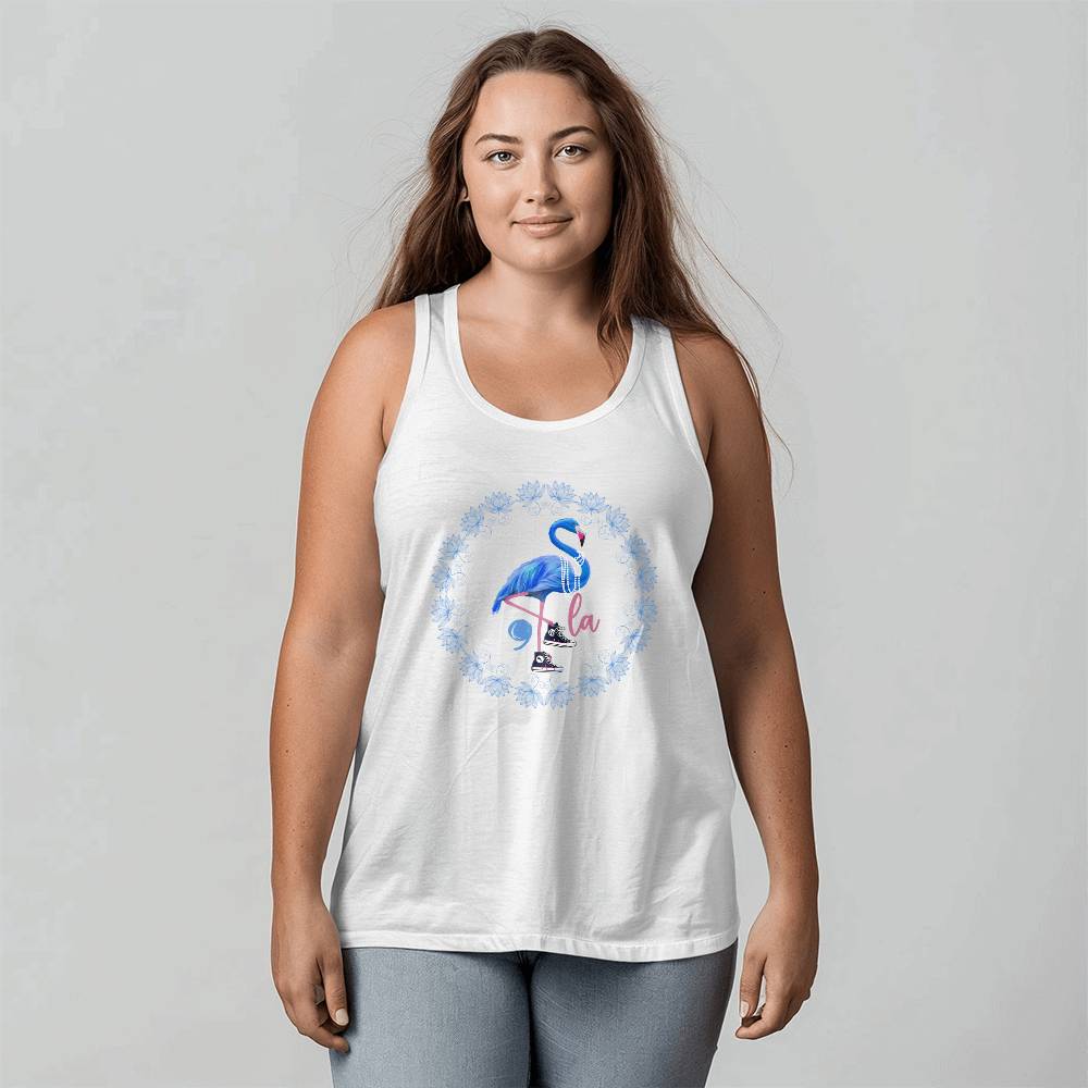 Flamingo Chucks & Pearls Kamala Election Bella + Canvas Unisex Jersey Tank