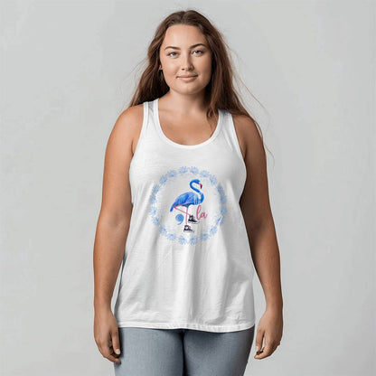 Flamingo Chucks & Pearls Kamala Election Bella + Canvas Unisex Jersey Tank