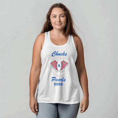 Chucks & Pearls Kamala Election Bella + Canvas Unisex Jersey Tank