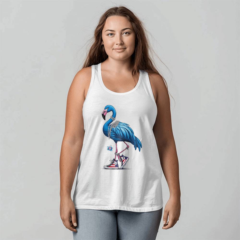 Flamingo Chucks & Pearls Kamala Election Bella + Canvas Unisex Jersey Tank