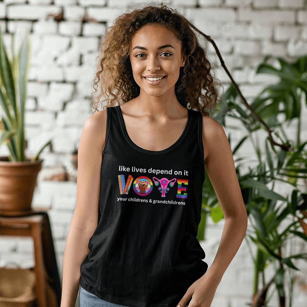 VOTE Election Adult Unisex Jersey Tank Bella + Canvas