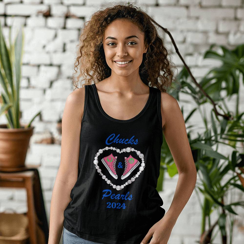 Chucks & Pearls Kamala Election Bella + Canvas Unisex Jersey Tank