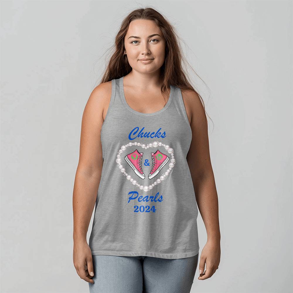 Chucks & Pearls Kamala Election Bella + Canvas Unisex Jersey Tank