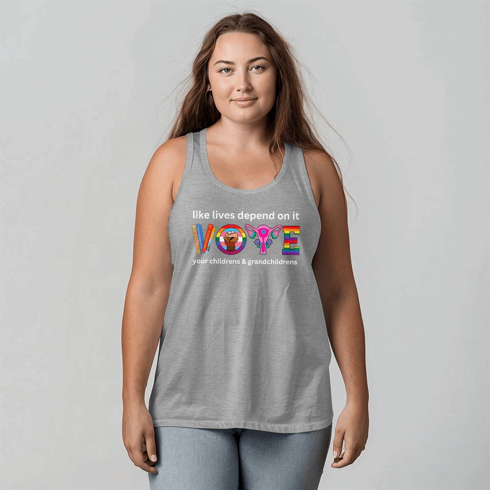 VOTE Election Adult Unisex Jersey Tank Bella + Canvas