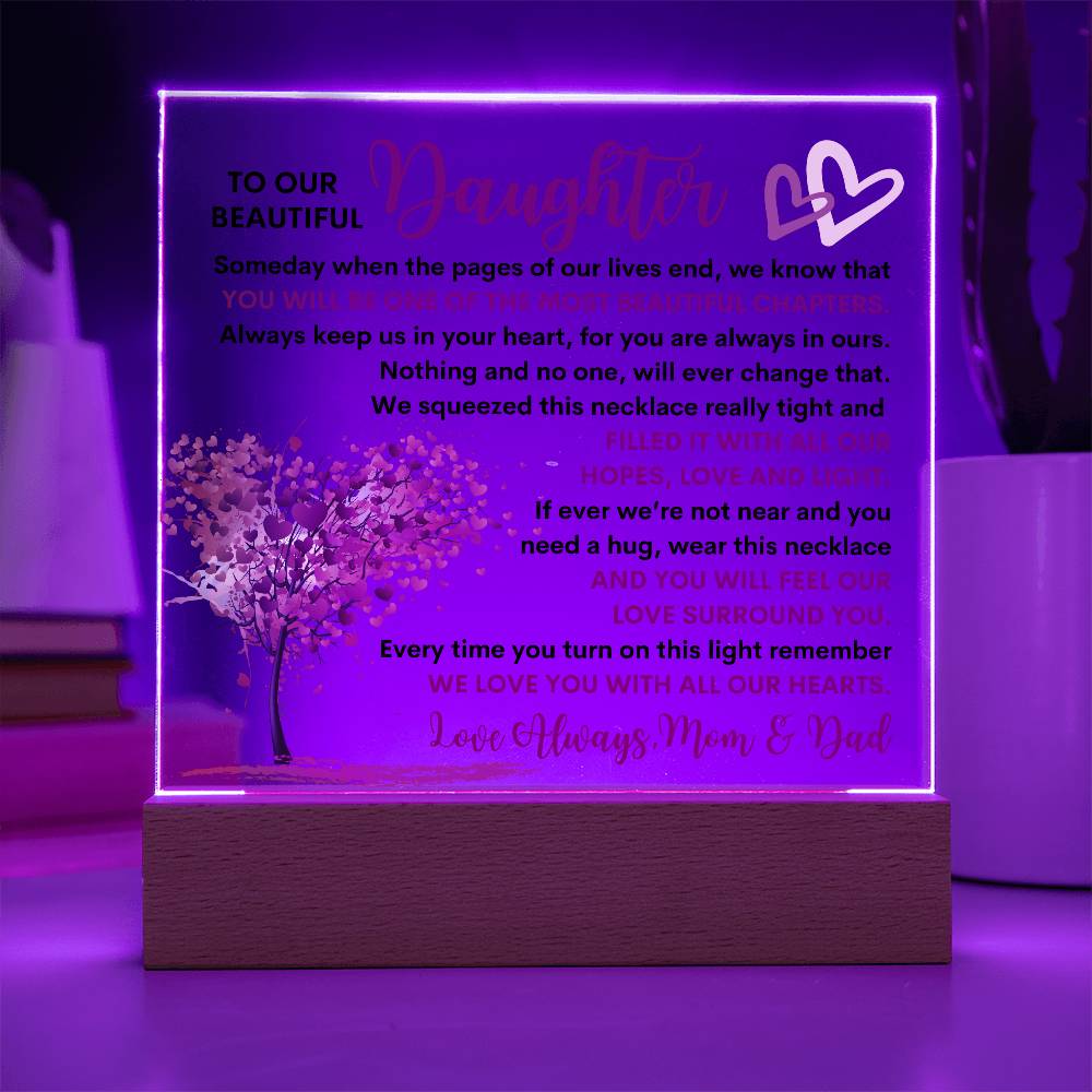 Daughter Lighted Plaque