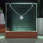 Personalized Soulmate Keepsake Bundle Lighted Acrylic Plaque With Love Knot Pendant Necklace