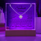 Personalized Soulmate Keepsake Bundle Lighted Acrylic Plaque With Love Knot Pendant Necklace