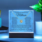 To Granddaughter From Grandma & Grandpa (or just Grandma or Grandpa) LED Lighted Keepsake Acrylic Plaque & Love Knot Necklace
