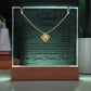 Personalized Soulmate Keepsake Bundle Lighted Acrylic Plaque With Love Knot Pendant Necklace