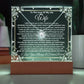 Wife Keepsake  LED Lighted Acrylic Plaque Forever Love Heart Pendant Necklace