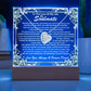 Soulmate Keepsake LED Lighted Acrylic Plaque With Forever Love Heart Pendant Necklace