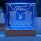 To Daughter From Mom & Dad (or just Mom or Dad) LED Lighted Keepsake Acrylic Plaque & Forever Love Necklace