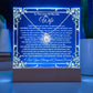 Wife Keepsake  LED Lighted Acrylic Plaque Forever Love Heart Pendant Necklace