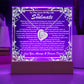 Soulmate Keepsake LED Lighted Acrylic Plaque With Forever Love Heart Pendant Necklace