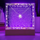 Daughter From Mom & Dad (or just Mom or Dad) Keepsake LED Lighted Acrylic Plaque & Forever Love Necklace