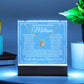 To Daughter From Mom & Dad (or just Mom or Dad) LED Lighted Keepsake Acrylic Plaque & Forever Love Necklace