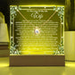 Wife Keepsake  LED Lighted Acrylic Plaque Forever Love Heart Pendant Necklace