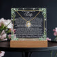 Wife Keepsake  LED Lighted Acrylic Plaque Forever Love Heart Pendant Necklace