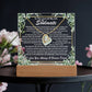Soulmate Keepsake LED Lighted Acrylic Plaque With Forever Love Heart Pendant Necklace