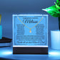 To Daughter From Mom & Dad (or just Mom or Dad) LED Lighted Keepsake Acrylic Plaque & Alluring Beauty Necklace