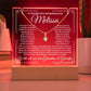 To GranddaughterFrom Grandma & Grandpa (or just Grandma or Grandpa) LED Lighted Keepsake Acrylic Plaque & Alluring Beauty Necklace