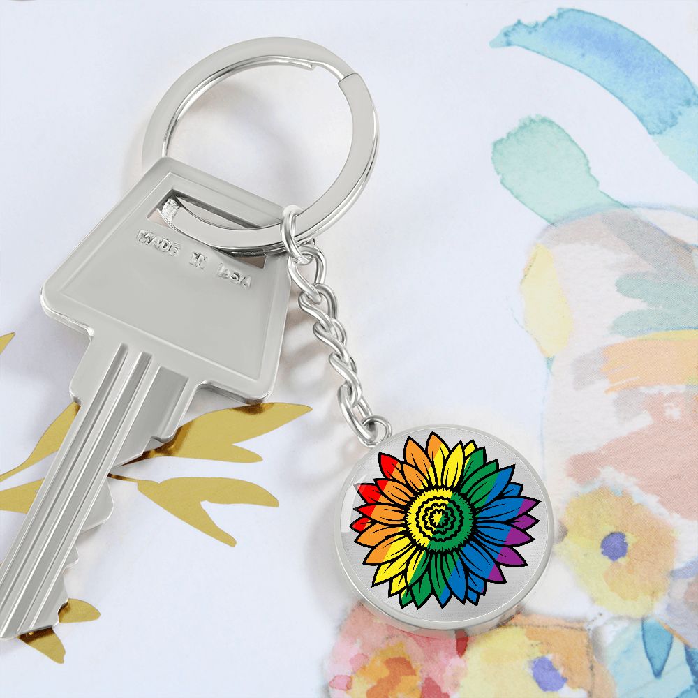 Pride Flower Keychain