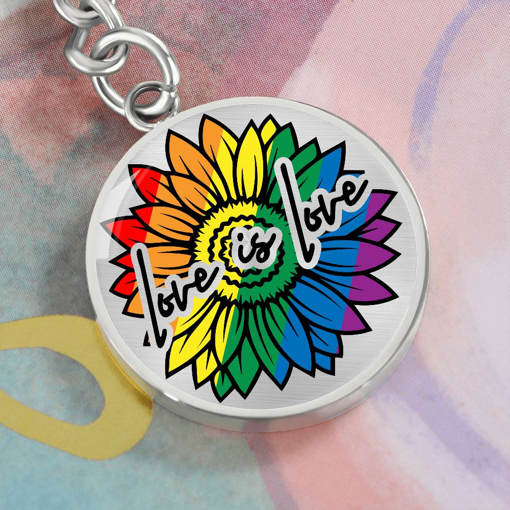 Love Is Love Circle Keychain