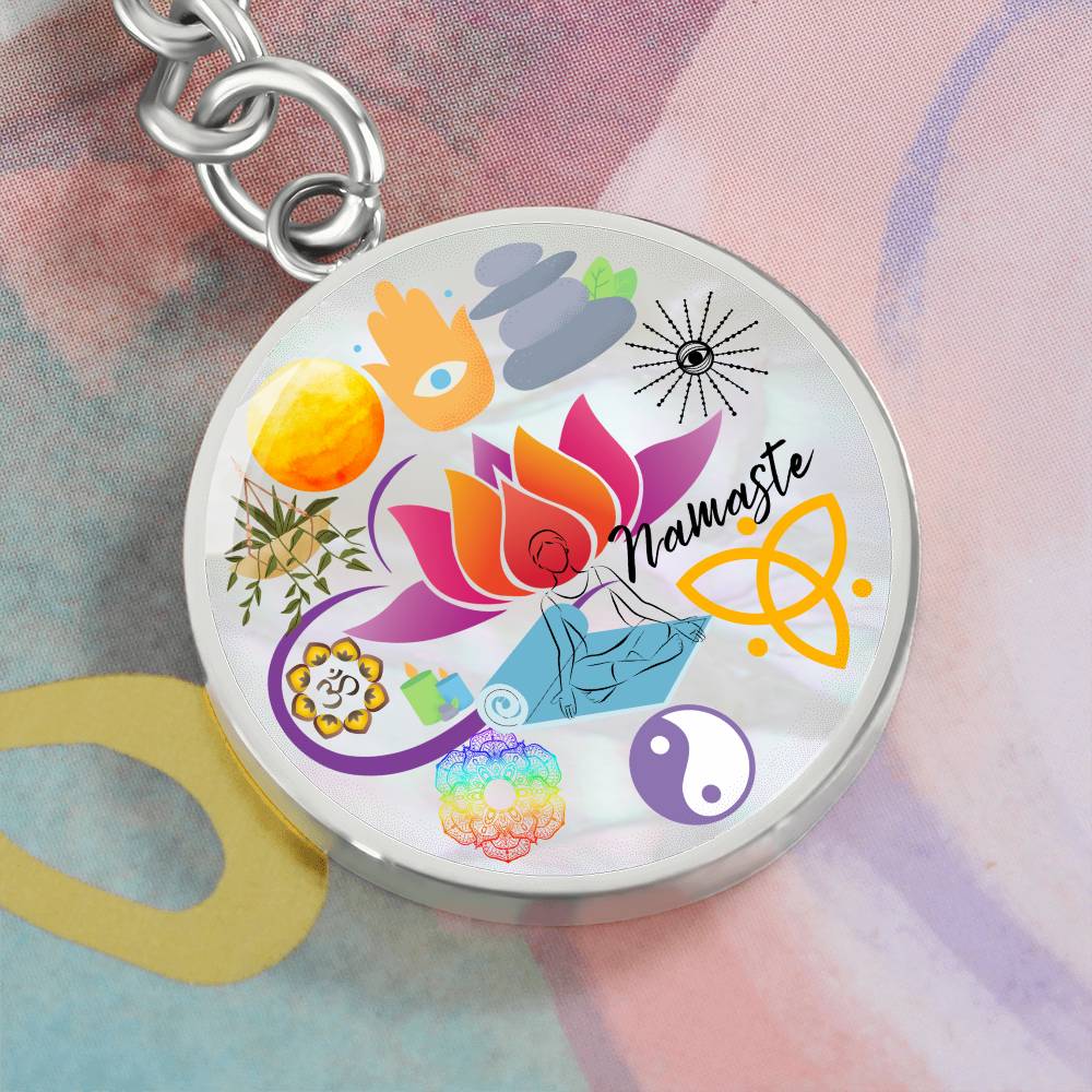 Personalized Namaste Keychain