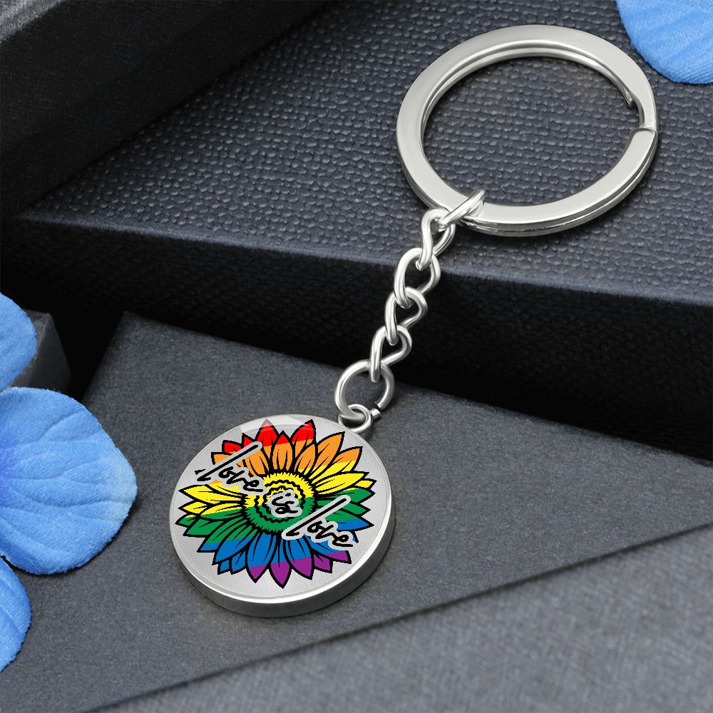 Love Is Love Circle Keychain