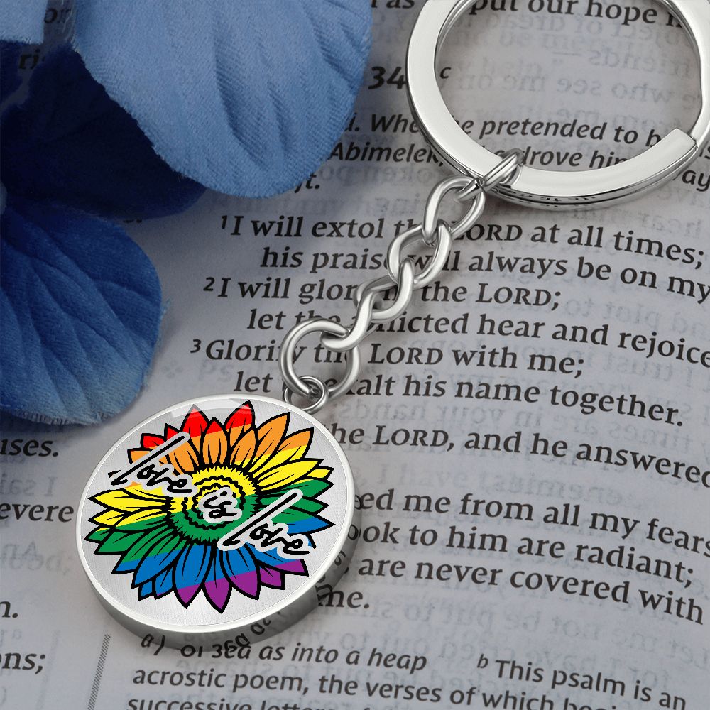 Love Is Love Circle Keychain