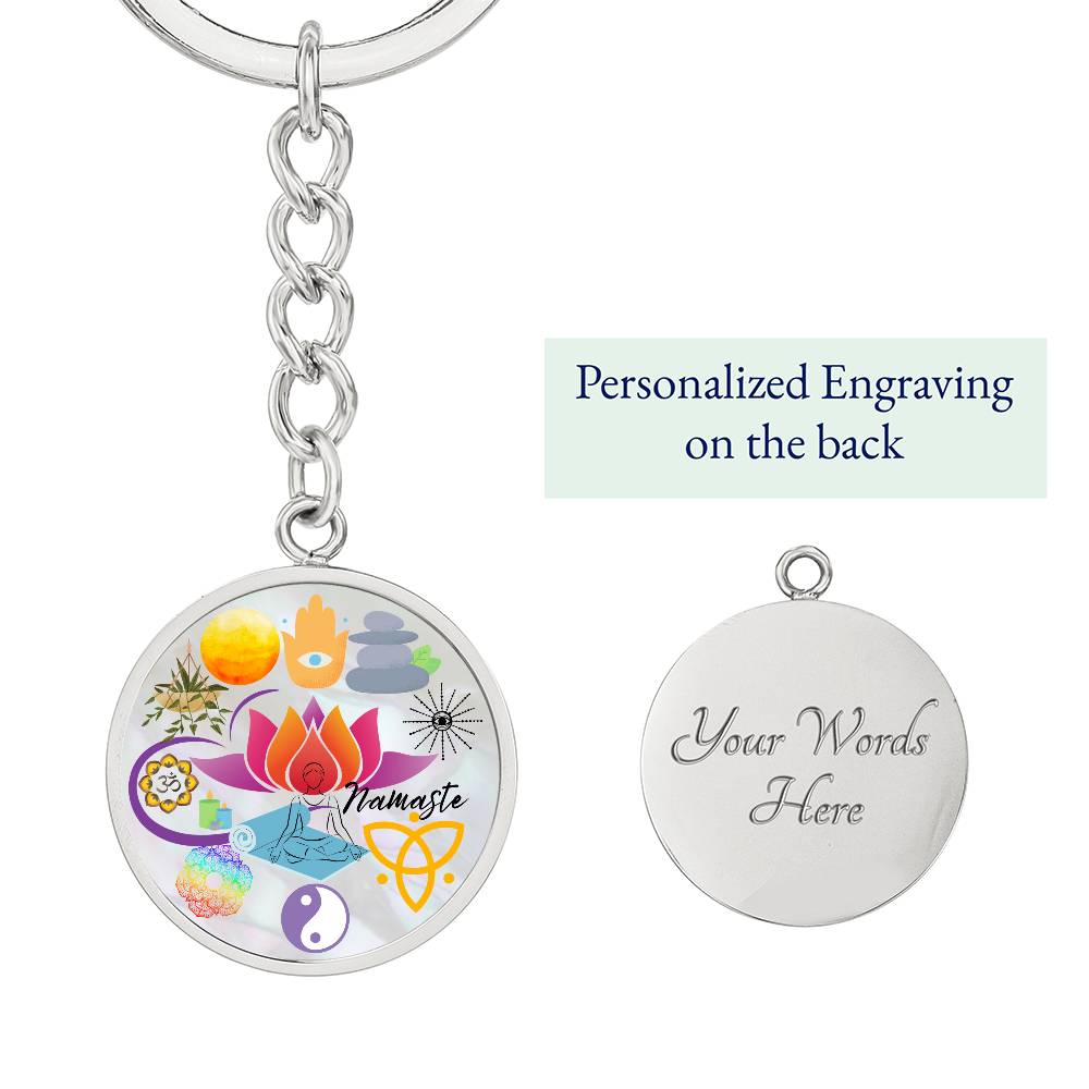 Personalized Namaste Keychain