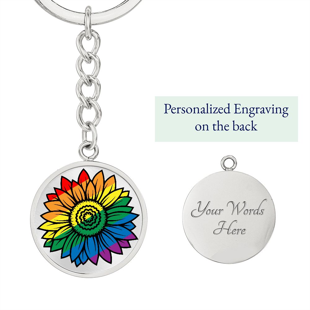 Pride Flower Keychain