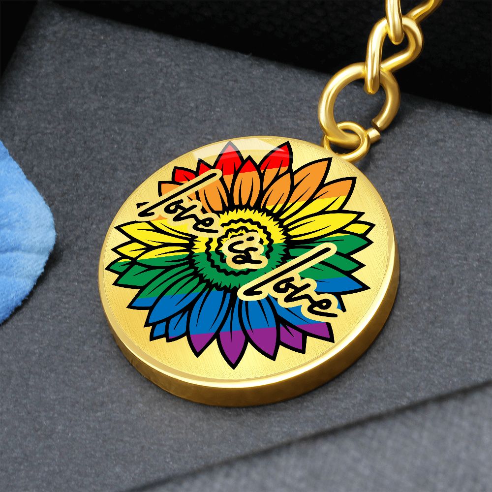 Love Is Love Circle Keychain