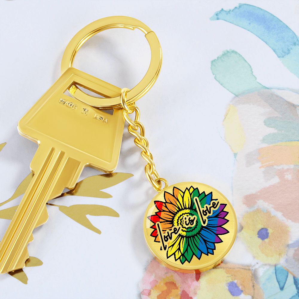 Love Is Love Circle Keychain