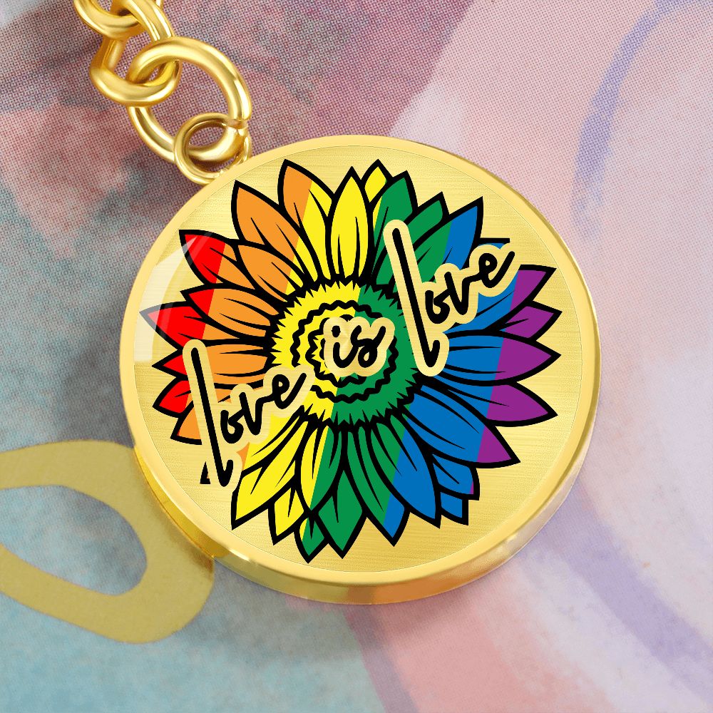 Love Is Love Circle Keychain