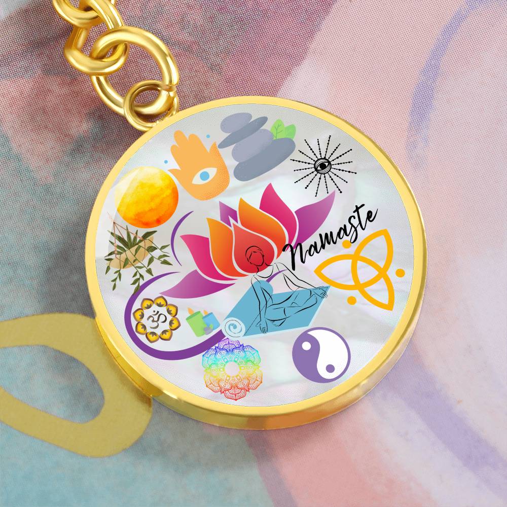 Personalized Namaste Keychain