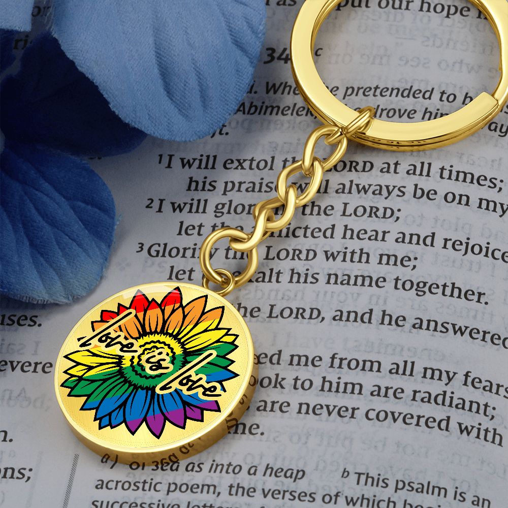 Love Is Love Circle Keychain