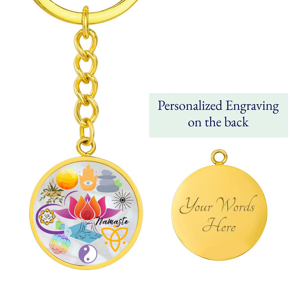 Personalized Namaste Keychain