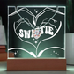 SWIFTIE Keepsake LED Lighted Acrylic Plaque & Heart Pendant Necklace