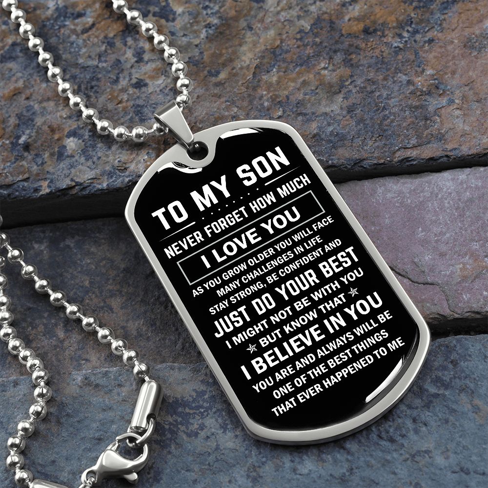 Son, As You Grow Older, Dog Tag Necklace, Holiday