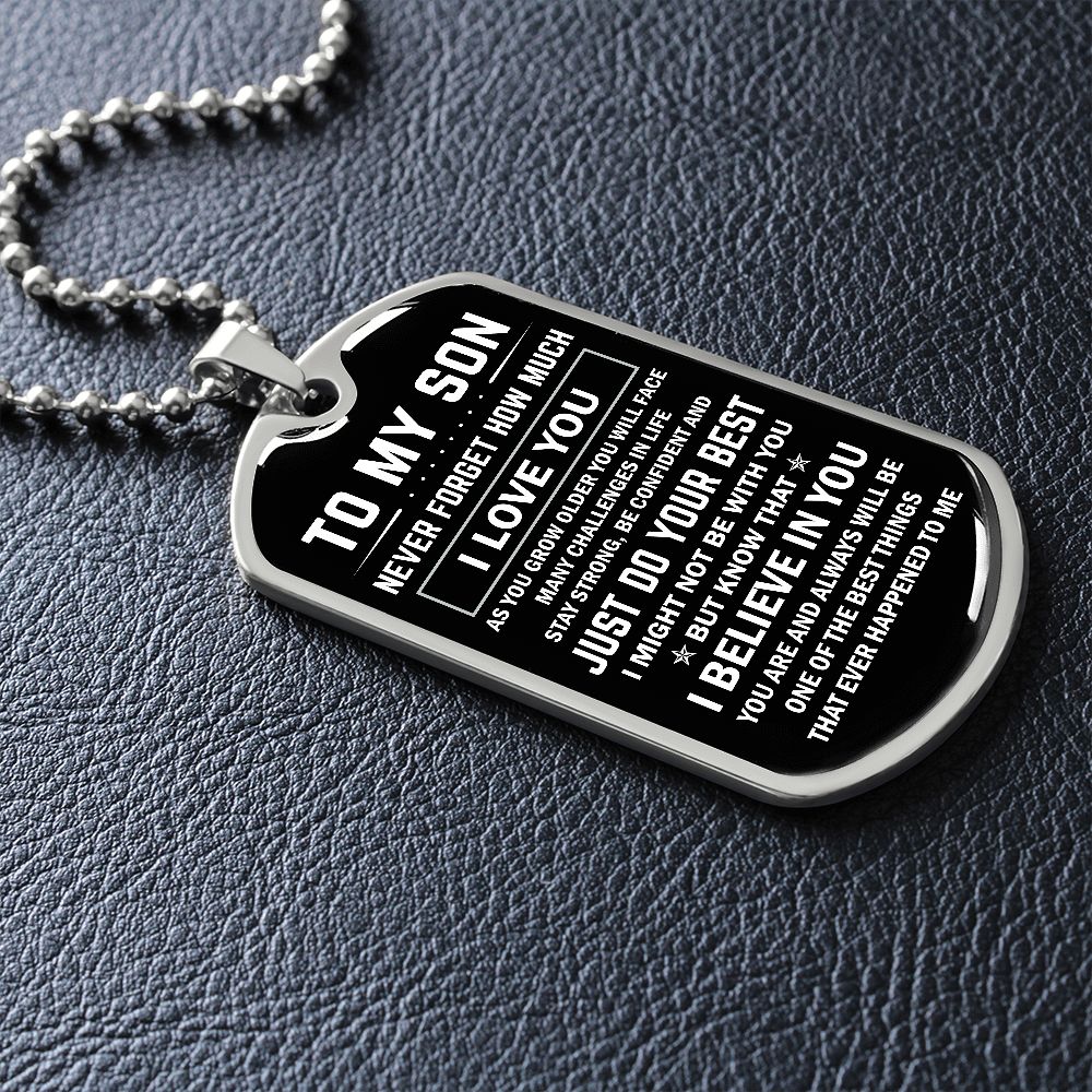Son, As You Grow Older, Dog Tag Necklace, Holiday