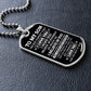 Son, I Hope You Believe In Yourself, Dog Tag Necklace, Holiday