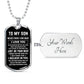 Son, As You Grow Older, Dog Tag Necklace, Holiday
