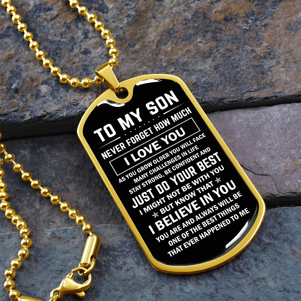 Son, As You Grow Older, Dog Tag Necklace, Holiday