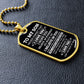 Son, I Hope You Believe In Yourself, Dog Tag Necklace, Holiday